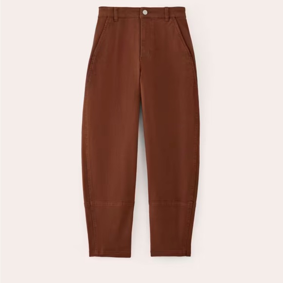 EVERLANE the utility barrel pant in rosewood size 4 - Picture 3 of 5